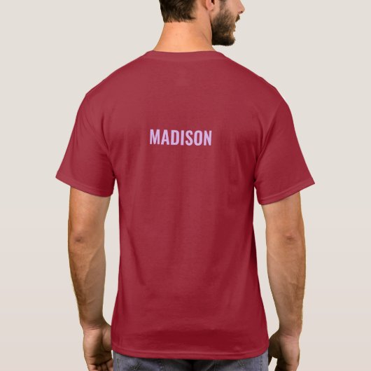 Aangepaste naam Madeira T-shirt (Achterkant)
