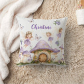 Aangepaste Naam Magic Fairies Paarse Tuin Kussen (Deken)