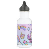 Aangepaste Naam Magische Eenhoorn, Regenboog & Ste Waterfles (Links)
