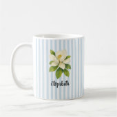 Aangepaste naam Magnolia-schildering Nautical stre Koffiemok (Links)