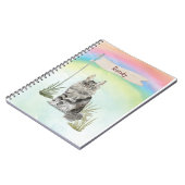 Aangepaste naam Maine Coon Cat Pet Notitieboek (Linkerzijde)