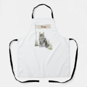 Aangepaste naam Maine Coon Cat Pet Schort (Voorkant)