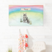 Aangepaste naam Maine Coon Cat Pet Spandoek (Insitu)