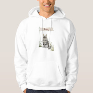 Aangepaste naam Maine Coon kat huisdier Hoodie