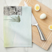 Aangepaste naam Maine Coon kat huisdier Theedoek (Quarter Fold)