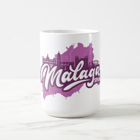Aangepaste naam Malaga Spanje Koffiemok (Center)