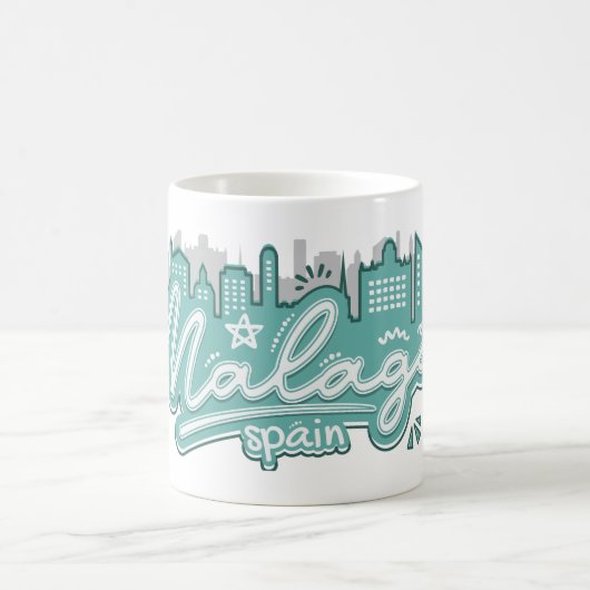Aangepaste naam Malaga Spanje Koffiemok (Center)