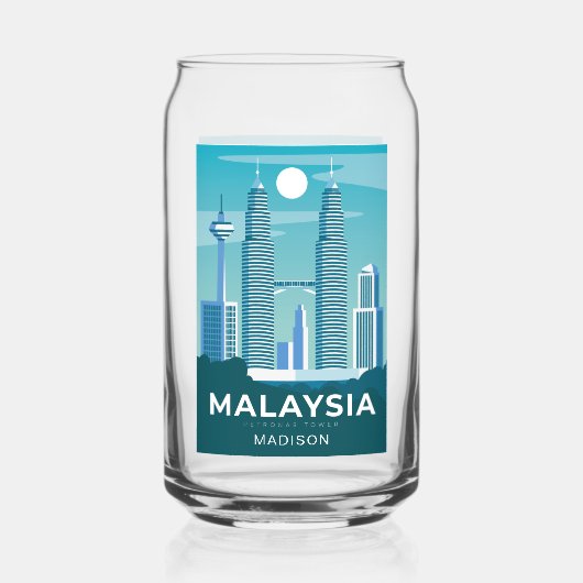 Aangepaste naam MALAYSIA Blikvorm Glas (Voorkant)