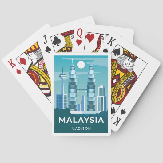 Aangepaste naam MALAYSIA Pokerkaarten (Achterkant)