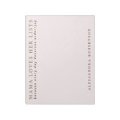 Aangepaste naam Mama List Lover Minimalist Pastel  Notitieblok (Linkerzijde)