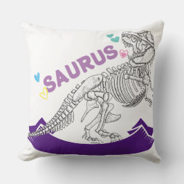 Aangepaste naam Mamasaurus Moeder Trex Dino Grappi Kussen