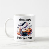 Aangepaste naam Mam's Toverdrank Grappig Halloween Koffiemok (Links)