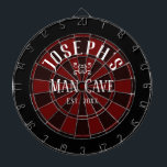 Aangepaste naam man Cave Dartbord<br><div class="desc">De gekleurde achtergrond met de grot van de douanenaam en van het man in het centrum van de raad. Andere kleuren zijn verkrijgbaar in de winkel.</div>