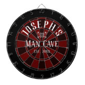 Aangepaste naam man Cave Dartbord (Voorkant)
