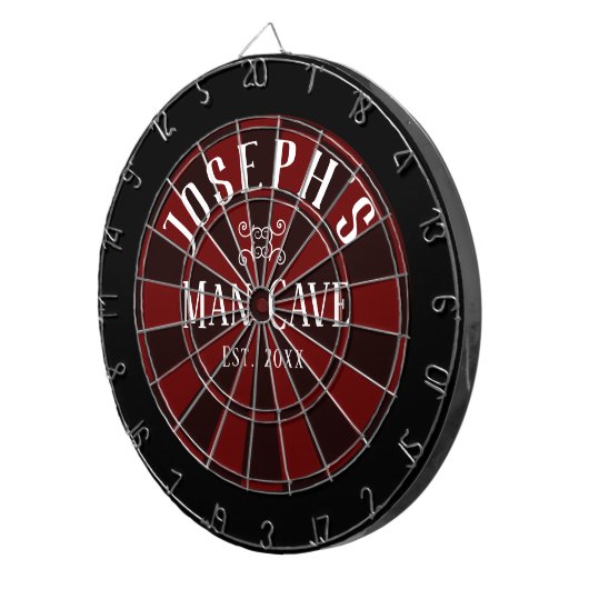 Aangepaste naam man Cave Dartbord (Voorkant Rechts)