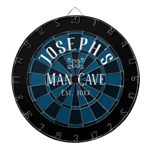 Aangepaste naam man Cave Dartbord (Voorkant)