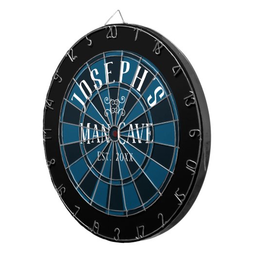 Aangepaste naam man Cave Dartbord (Voorkant Rechts)