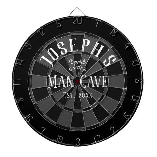 Aangepaste naam man Cave Dartbord (Voorkant)