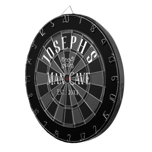 Aangepaste naam man Cave Dartbord (Voorkant Rechts)