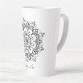 Aangepaste naam Mandala Latte Mok (Rechterhoek)