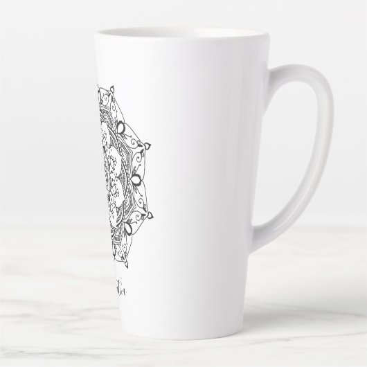 Aangepaste naam Mandala Latte Mok (Rechts)