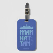 Aangepaste naam Manhattan New York Bagagelabel (Voorkant (verticaal))