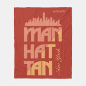 Aangepaste naam Manhattan New York Fleece Deken (Voorkant)
