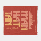 Aangepaste naam Manhattan New York Fleece Deken (Voorkant (Horizontaal))