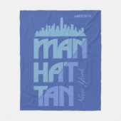 Aangepaste naam Manhattan New York Fleece Deken (Voorkant)