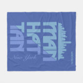 Aangepaste naam Manhattan New York Fleece Deken (Voorkant (Horizontaal))