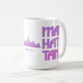 Aangepaste naam Manhattan New York Koffiemok (Voorkant rechts)