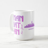 Aangepaste naam Manhattan New York Koffiemok (Voorkant links)