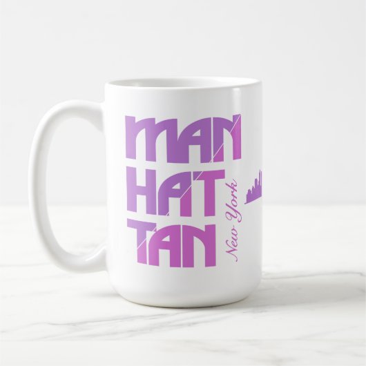 Aangepaste naam Manhattan New York Koffiemok (Links)