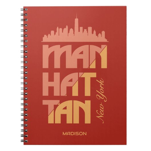 Aangepaste naam Manhattan New York Notitieboek (Voorkant)
