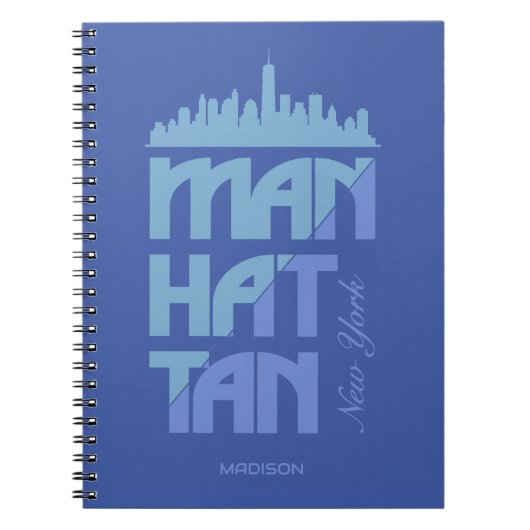 Aangepaste naam Manhattan New York Notitieboek (Voorkant)