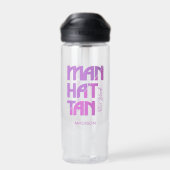 Aangepaste naam Manhattan New York Waterfles (Achterkant)