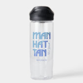Aangepaste naam Manhattan New York Waterfles (Achterkant)