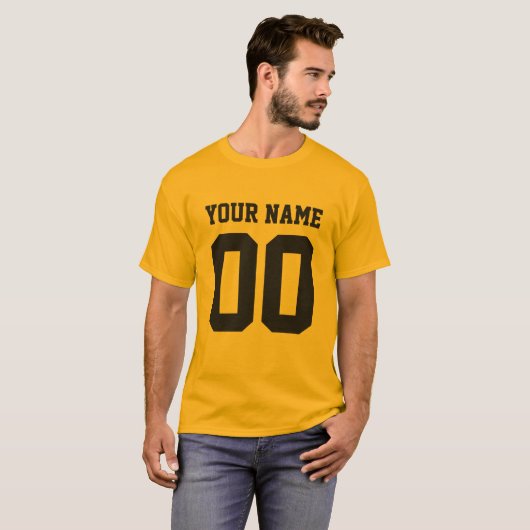 Aangepaste naam Mannen Football T-Shirt (Voorkant volledig)