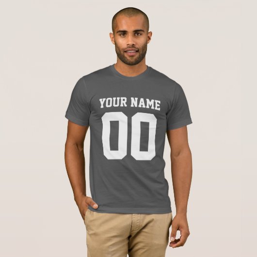 Aangepaste naam Mannen Football T-Shirt (Voorkant volledig)