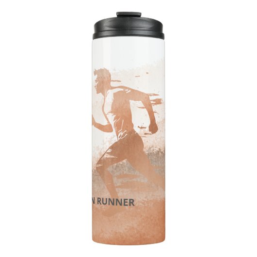 Aangepaste naam Marathon Runner Gift Thermosbeker (Voorkant)