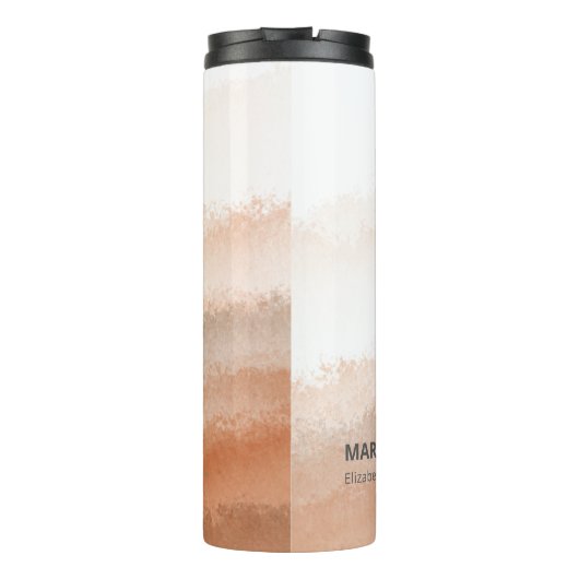 Aangepaste naam Marathon Runner Gift Thermosbeker (Achterkant)