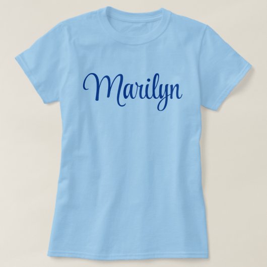 Aangepaste naam Marilyn Basic T-shirt (Design voorkant)