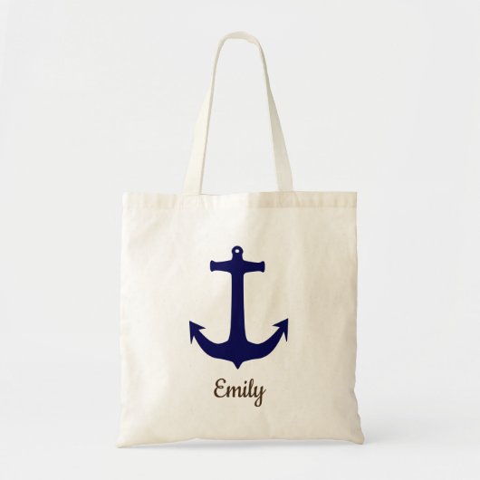 Aangepaste naam marine-anchor tote bag (Voorkant)