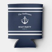 Aangepaste naam marineanker bootfeest reünie blikjeskoeler (Voorkant)
