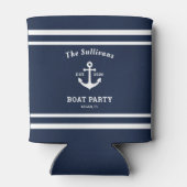 Aangepaste naam marineanker bootfeest reünie blikjeskoeler (Achterkant)