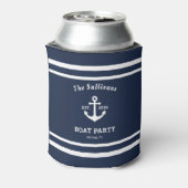 Aangepaste naam marineanker bootfeest reünie blikjeskoeler (Blikje Achterkant)