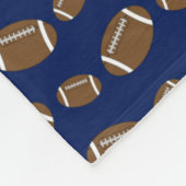 Aangepaste naam marineblauwe footballs fleece deken (Hoek)