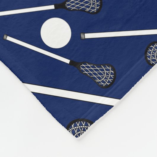 Aangepaste naam marineblauwe lacrosse fleece deken (Hoek)