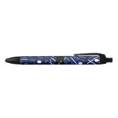 Aangepaste naam marineblauwe lacrosse zwarte inkt pen (Bovenkant)