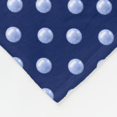 Aangepaste naam marinesblauwe parels fleece deken (Hoek)